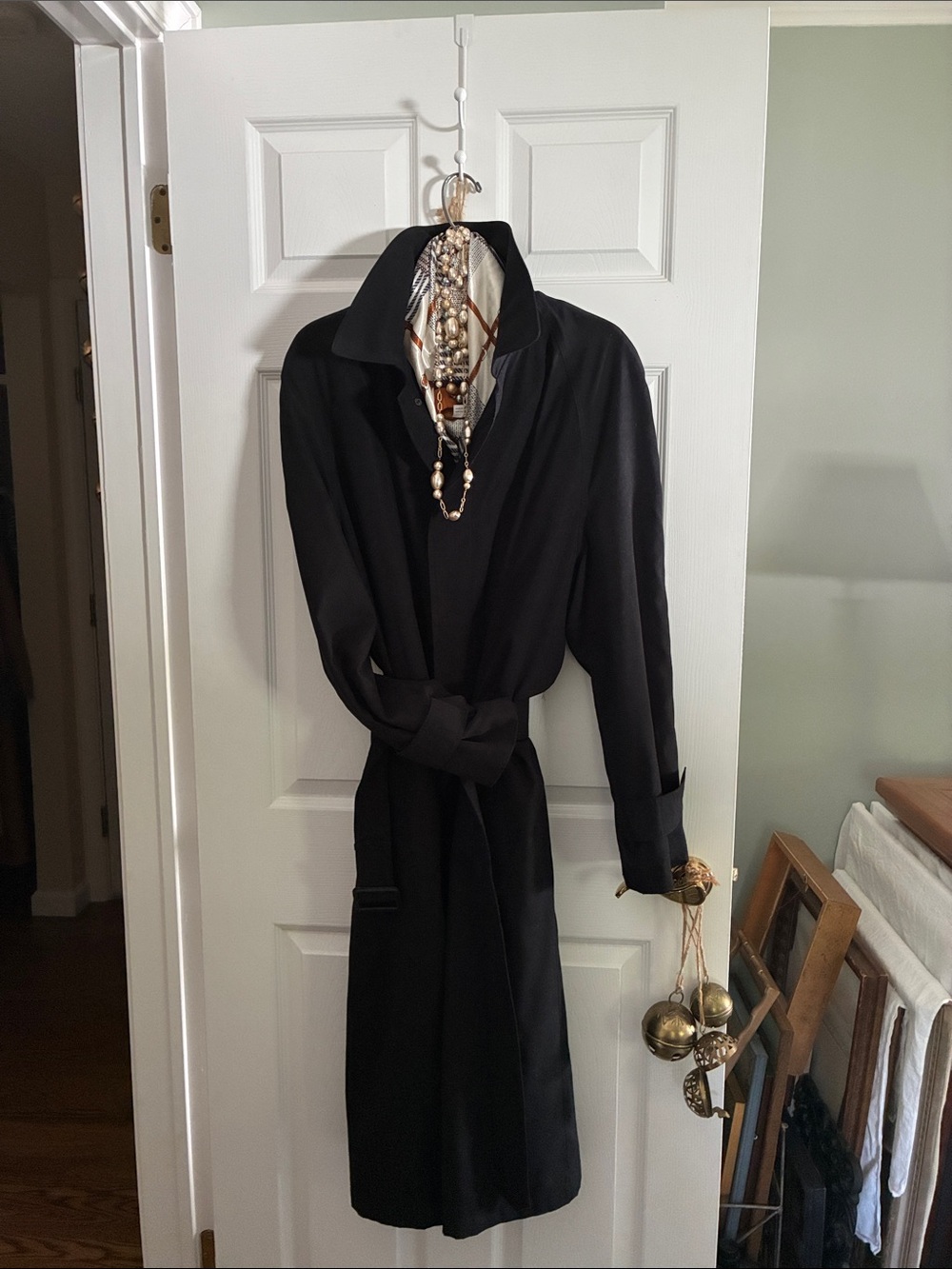 RL Black Trench Coat for either a man or woman could wear